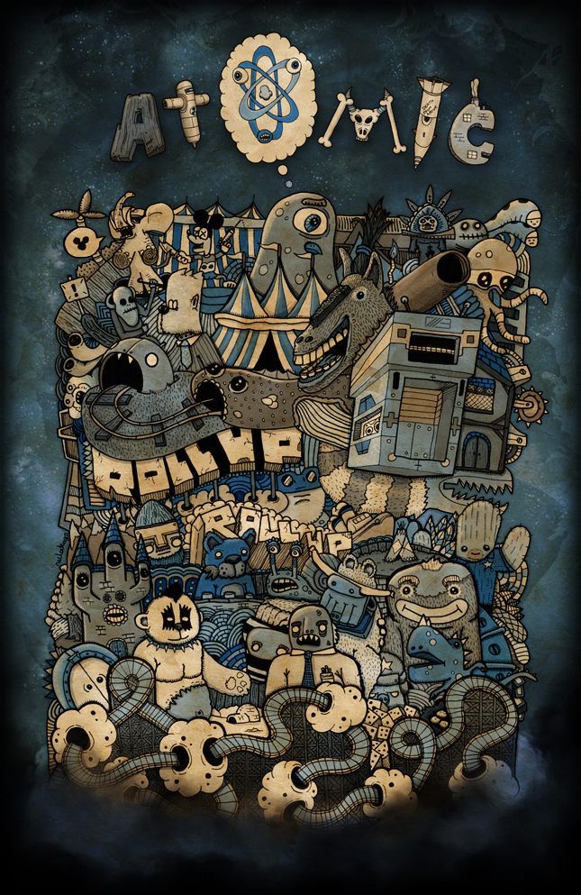 'atomic circus' created for slashTHREE Exhibition #14