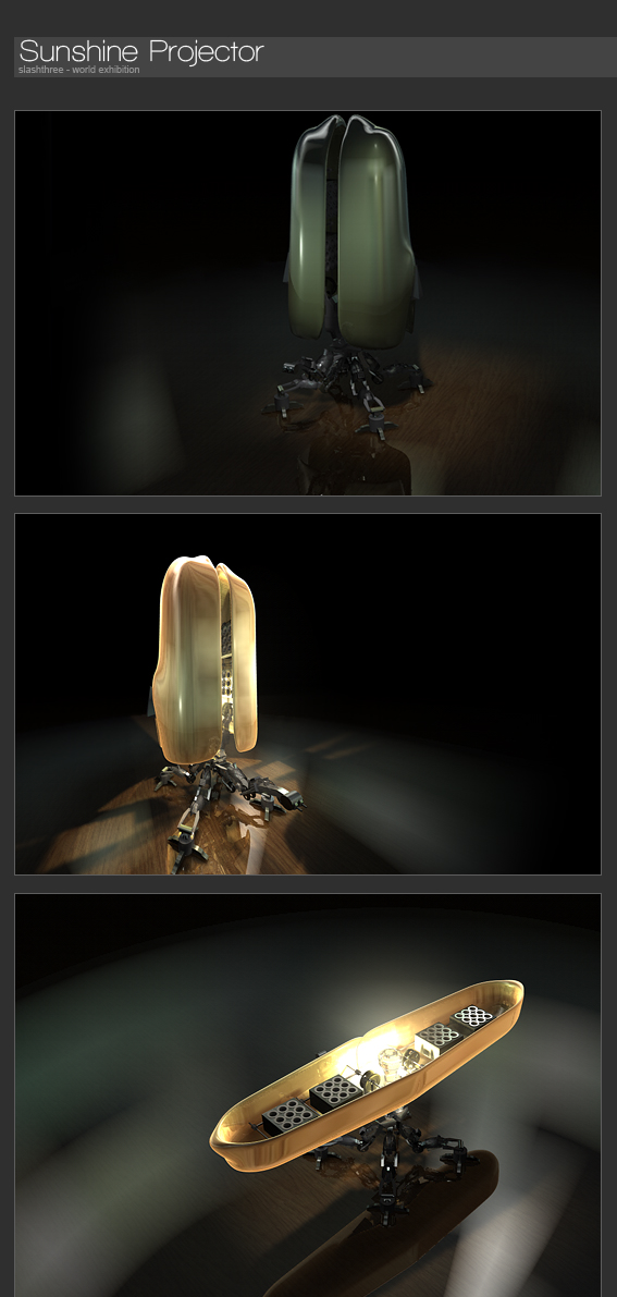 'Sunshine Projector' created for slashTHREE Exhibition #4